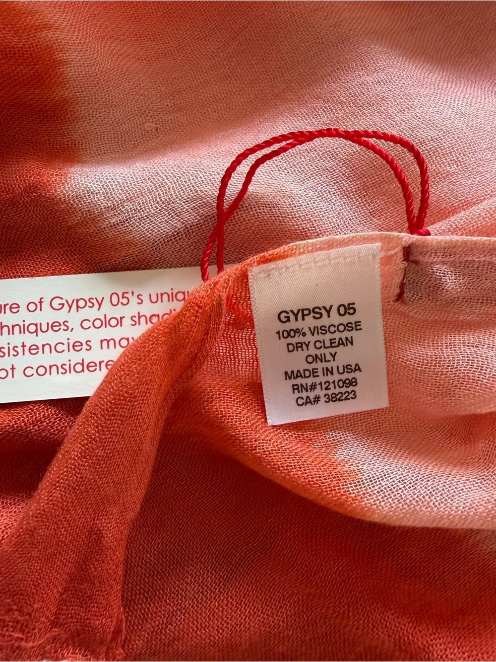 Gypsy 05 Coral and Cream Ombre Wrap